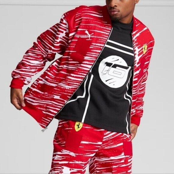 Puma Other - Puma x Ferrari Red and White Men's Jacket Medium Rosso Corsa New